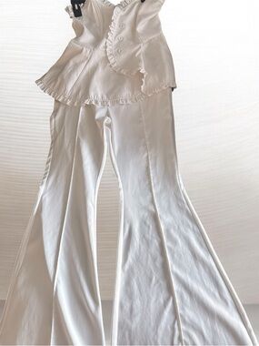 Wide-Leg White Women's jumpsuit